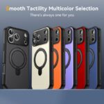 Magnetic phone case with ring holder